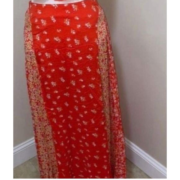 Free People Kaia Red Floral Skirt only  Size XS - Picture 5 of 7